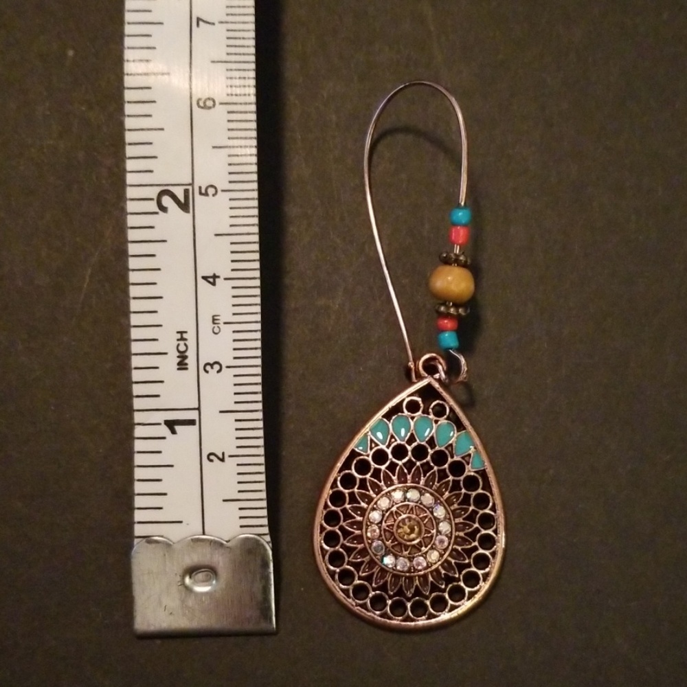 Copper Boho Earrings - Picture 3 of 3